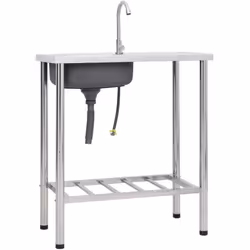 Cet évier de camping est doté d'un bassin de grande taille avec un égouttoir et un robinet, ce qui constitue un choix parfait ...