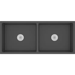 Evier de cuisine fait main lavabo de cuisine salle de bain maison intérieur 100 x 44 cm acier inoxydable noir