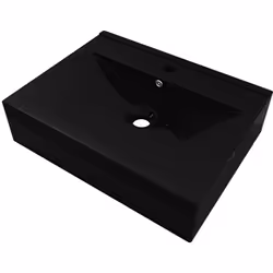 Cette vasque à poser rectangulaire, est faite en céramique de haute qualité, apportera une touche additionnelle à tous les sa ...