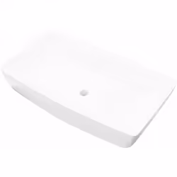 Cette vasque à poser rectangulaire, est faite en céramique de haute qualité, apportera une touche additionnelle à tous les sa ...
