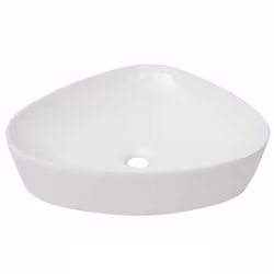 Ce lavabo triangulaire, fait en céramique de haute qualité, sera un ajout élégant à toutes salles de bains, toilettes ou sall ...