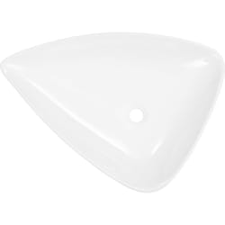 Helloshop26 - vier triangulaire céramique toilette lavabo de salle bain vasque 64,5 cm blanc