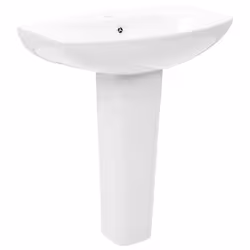 Vasque autoportante - Céramique - Blanc - 65x52 cm - Design moderne - Facile à nettoyer