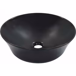 Fabriqué en céramique, ce lavabo de forme ronde sera un supplément chic et intemporel à toute salle de bain, salle d'eau, ves ...