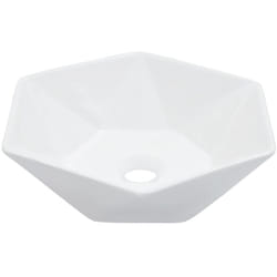 Helloshop26 - Lavabo lave-mains vasque à poser monter salle de bain intérieur salle d'eau cabine de toilette maison 41 x 36,5 cm céramique blanc
