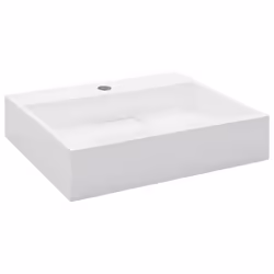 Lavabo - Non spécifié - 50 cm - Fonte minérale - Blanc - Design tendance et facile à nettoyer