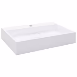 Lavabo 60 x 38 cm fonte minerale/marbre blanc