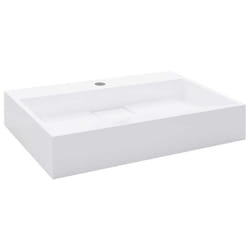 Lavabo 60 x 38 cm fonte minerale/marbre blanc
