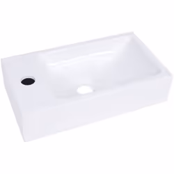 Ce lavabo avec trou de robinet est un supplément parfait à votre salle de bain, toilette ou salle d’eau. Le lavabo de toilett ...