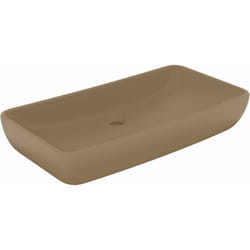Helloshop26 - Lavabo de luxe rectangulaire 71 x 38 cm céramique crème mat