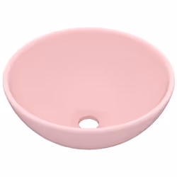 Ce lavabo rond, fait de céramique de première qualité, est un supplément élégant parfait à toute salle de bain, cabinet de to ...