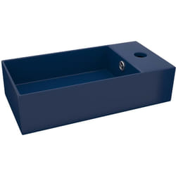 Helloshop26 - Lavabo de salle de bain avec trop-plein vasque à poser de toilette lave-mains de cuisine salle cosmétique maison céramique 48 x 25 cm