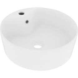 Helloshop26 - Lavabo de luxe avec trop-plein vasque à poser de toilette lave-mains de salle de bain salle cosmétique maison 36 x 13 cm céramique