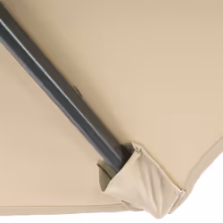 Décoshop26 04_0000943 parasol de terrasse Parasol d'aire de jeux cantilever Rond Noir, Crème