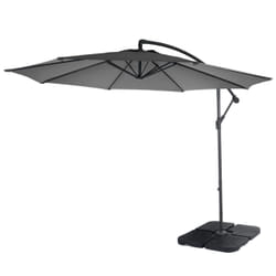 Décoshop26 04_0000944 parasol de terrasse Parasol d'aire de jeux cantilever Rond Noir, Gris