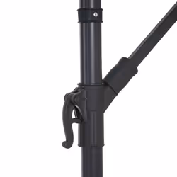 Décoshop26 04_0000944 parasol de terrasse Parasol d'aire de jeux cantilever Rond Noir, Gris - Vue supplémentaire 5