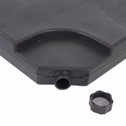 Décoshop26 04_0000944 parasol de terrasse Parasol d'aire de jeux cantilever Rond Noir, Gris - Vue supplémentaire 8