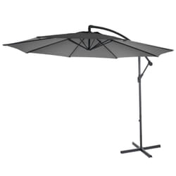 Décoshop26 04_0000934 parasol de terrasse Parasol d'aire de jeux cantilever Rond Noir