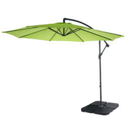 Décoshop26 04_0000941 parasol de terrasse Parasol d'aire de jeux cantilever Rond Noir, Citron vert