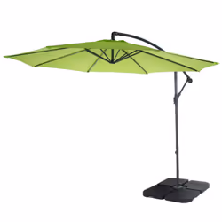 Décoshop26 04_0000941 parasol de terrasse Parasol d'aire de jeux cantilever Rond Noir, Citron vert - Vue supplémentaire 7