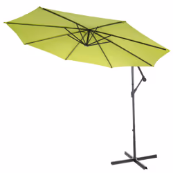 Décoshop26 04_0000941 parasol de terrasse Parasol d'aire de jeux cantilever Rond Noir, Citron vert - Vue supplémentaire 8