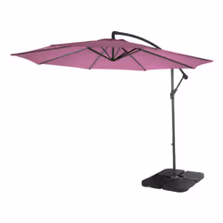 Décoshop26 04_0000946, Parasol d'aire de jeux cantilever, Rond, Lavande, Polyester, Acier, Acier
