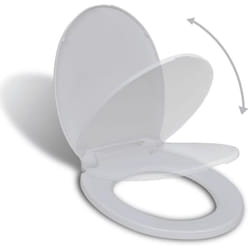 Helloshop26 - Description abattant wc à fermeture en douceur blanc ovale
