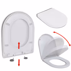 Ce siège de toilette de haute qualité, qui convient à tous les bols de toilette standards, sera idéal pour les maisons, les r ...