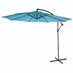 Décoshop26 04_0000940 parasol de terrasse Parasol d'aire de jeux cantilever Rond Bleu - Vue supplémentaire 6