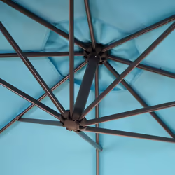 Décoshop26 04_0000940 parasol de terrasse Parasol d'aire de jeux cantilever Rond Bleu - Vue supplémentaire 7