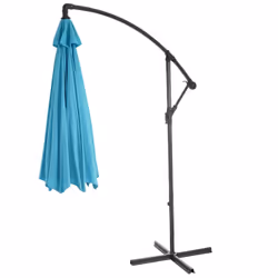 Décoshop26 04_0000940 parasol de terrasse Parasol d'aire de jeux cantilever Rond Bleu - Vue supplémentaire 8