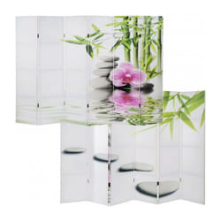 Décoshop26 - Paravent 6 panneaux pans séparateur de pièce 180x240cm motif orchidee PAR04024