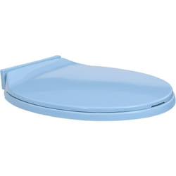 Helloshop26 - Siège de toilette à fermeture en douceur ovale bleu