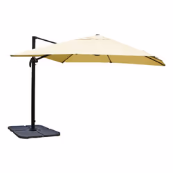 Décoshop26 04_0003990, Parasol d'aire de jeux commerciale, Carré, Noir, Crème, Polyester, Aluminium, Aluminium