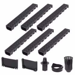 Canaux de drainage - Non spécifié - 6 pièces - Plastique - 6 m - Résistant à la corrosion