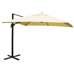 Décoshop26 04_0003994 parasol de terrasse Parasol d'aire de jeux commerciale Carré Noir, Crème