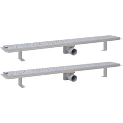 Caniveau drain de douche linéaire 2 pièces 93 cm acier inoxydable