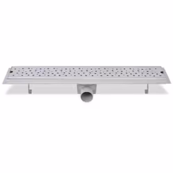 Caniveau drain de douche linéaire 63 cm acier inoxydable - Noir - Inox
