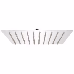 Tete de douche plongeante carree en acier inoxydable 20 x 20 cm