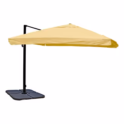 Décoshop26 04_0003987, Parasol d'aire de jeux commerciale, Carré, Noir, Crème, Polyester, Aluminium, Aluminium
