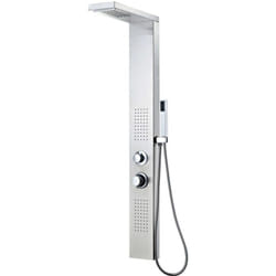 Système de panneau de douche acier inoxydable carré salle de bain