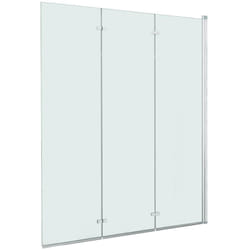Cabine de douche pliable 3 panneaux écran pliable paroi de douche salle de bain salle d'eau cabinet de toilette maison intérieur esg 130 x 138 cm