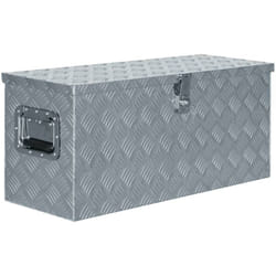 Helloshop26 - Boîte en aluminium argenté outils coffre de rangement caisse à outils 80 x 30 x 35 cm argenté