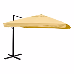 Décoshop26 04_0003979, Parasol d'aire de jeux commerciale, Rectangle, Noir, Crème, Polyester, Aluminium, Aluminium