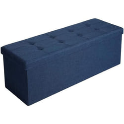 Banc de rangement coffre avec couvercle grand pouf pliable chambre entree gain d espace volume de 120 l charge max de 30