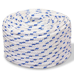 Helloshop26 - Corde de bateau polypropylène 10 mm 50 m blanc gréement corde de levage