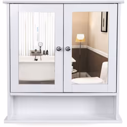 Caractéristiques - Dimension du produit: 56 x 13 x 58 cm (L x l x h) - Couleur: Blanc - Matière: Panneau de fibres - Dimensio ...