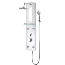 Panneau de douche pomme de douche robinet platique acier inoxydable 110 cm
