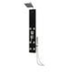 Panneau de douche - Inox - 130 cm - Noir - Verre trempé - Multifonctionnel
