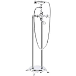 Robinet de baignoire salle de bain sur pied acier inoxydable 99,5 cm argenté